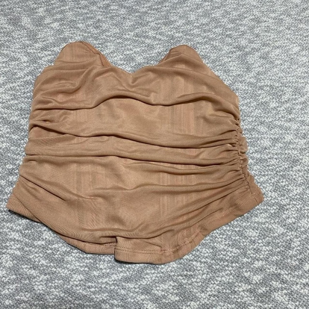 Story on pink strapless corset top back zipper women M. SKU-B401
